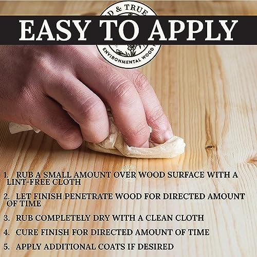 Tried & True Danish Oil, Pure Polymerized Linseed Oil Wood Finish, Pint | Ideal for Furniture, Rustic Pieces, & Priming Wood for Other Oil or Epoxy-Based Products, Food Safe, Simple, Fast Curing