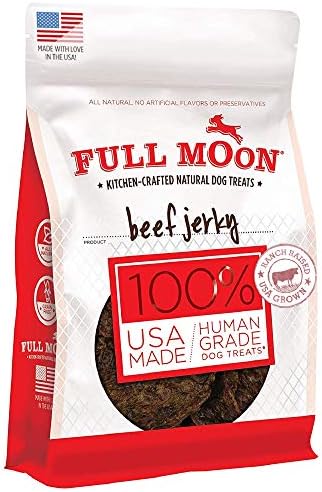 Full Moon Chicken Jerky Healthy All Natural Dog Treats Human Grade Made in USA Grain Free, 1.5 Pound (Pack of 1)