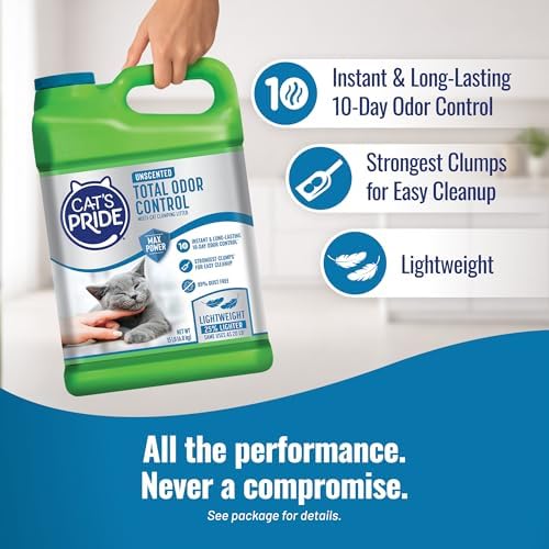 Cat's Pride Total Odor Control, Max Power, Clumping Litter Unscented 15lb