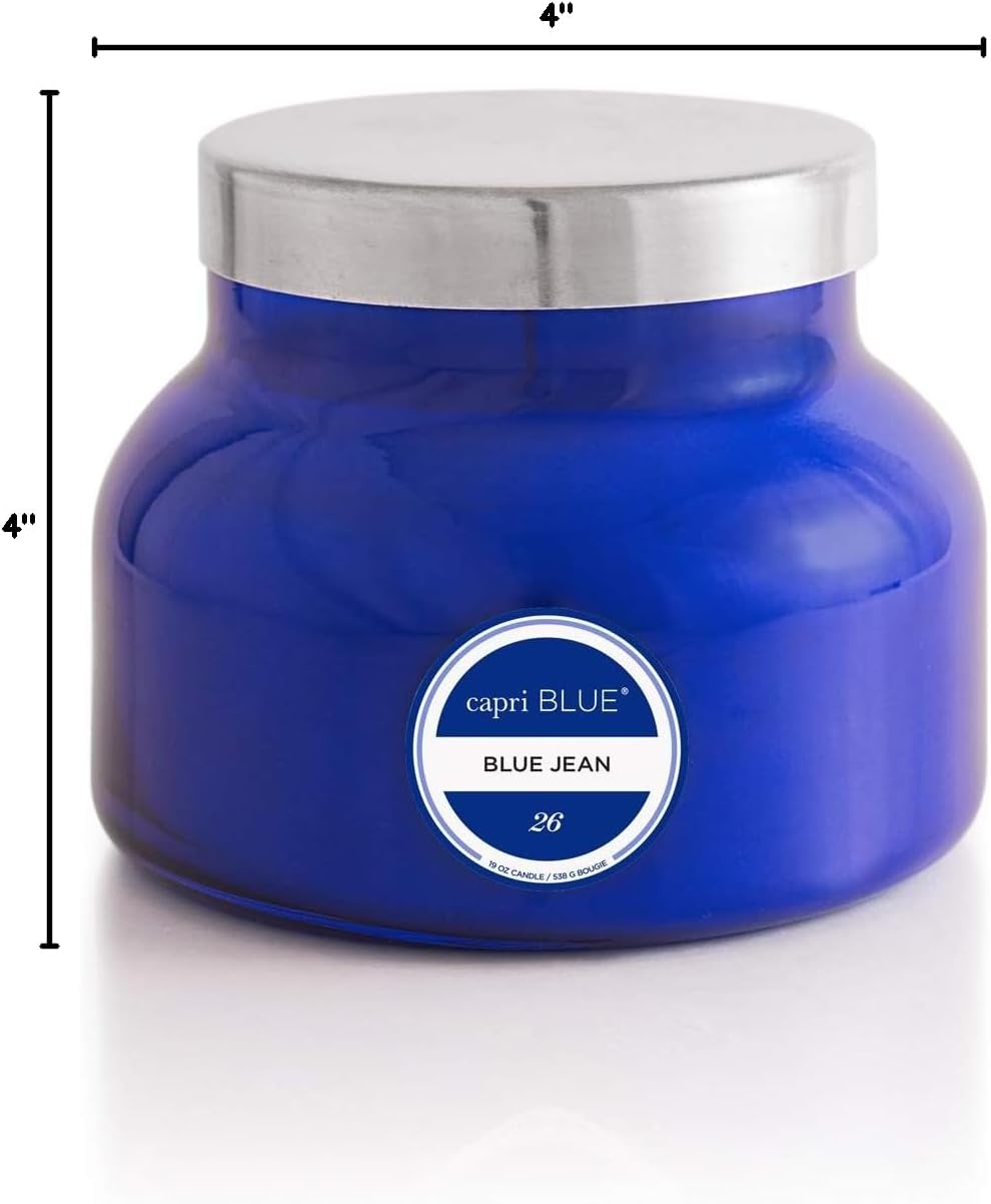Capri Blue Scented Candles - Soy Candle Wax Blend - Jar Candles - Blue Candle Gifts for Women & Men - Luxury Candles for Home Scented with Vanilla, Bergamot & Sandalwood - Havana Vanilla (19 oz)