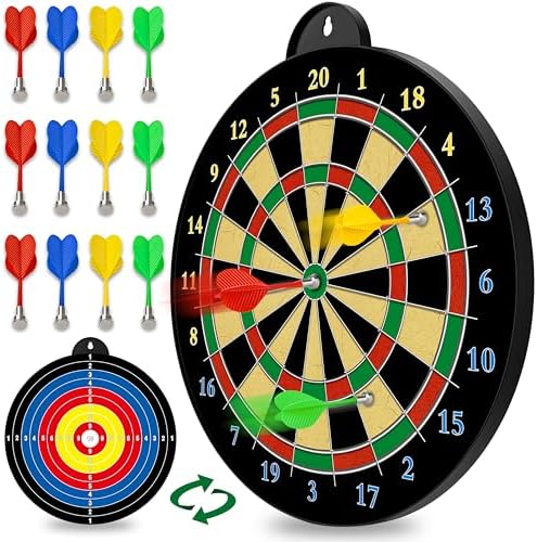 Dart Board - 12pcs Magnetic Darts - Excellent Indoor Game and Party Games