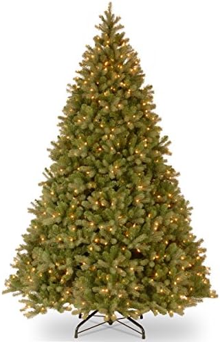 National Tree Company 7.5ft Pre-Lit Downswept Douglas Fir Christmas Tree | 750 Clear Lights, 1,867 Tips, Includes Stand, Artificial, Green