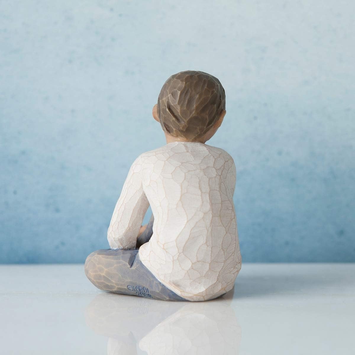 Willow Tree Caring Child (Darker Skin), Sculpted Hand-Painted Figure | Celebrates a Child's Spirit, Family Grouping Keepsake