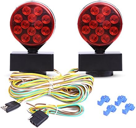 CZC AUTO 12V LED Magnetic Towing Light Kit for Boat Trailer RV Truck