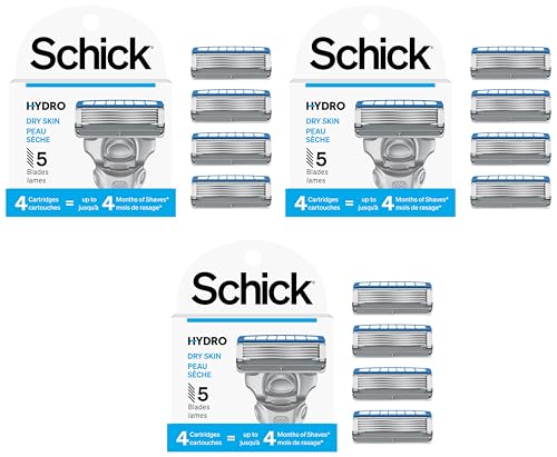 Schick Hydro 5 Sense Hydrate Razor Refills for Men, 4 Count (Pack of 1)