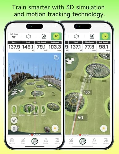 Portable Golf Launch Monitor & Simulator, Mobile Launch Monitor for Golf Swing Analysis, Simulators for Home ，Training & Swing Analyzer
