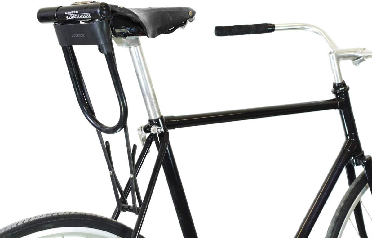 oopsmark U-Lock Holster for Kryptonite Bicycle Locks; Leather D-Lock Holder for More Quiet Bike Ride