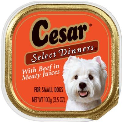 Cesar Canine Cuisine Porterhouse Steak Flavor Dog Food Trays 3.5 Ounces (Pack of 14)