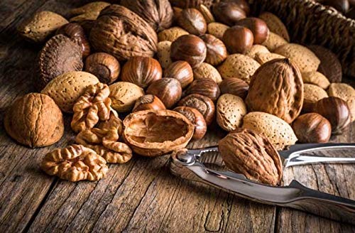 Anna and Sarah Premium Mixed Nuts in Shell, 4 Pound Bag, California Jumbo Chandler Walnuts, Georgia Extra Large Pecans, California Almonds