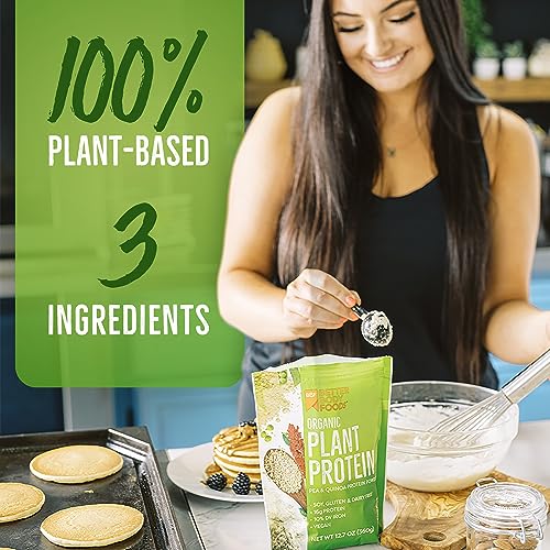 BetterBody Foods Organic Plant Protein Powder 12.7 Oz, Unflavored, Isolate