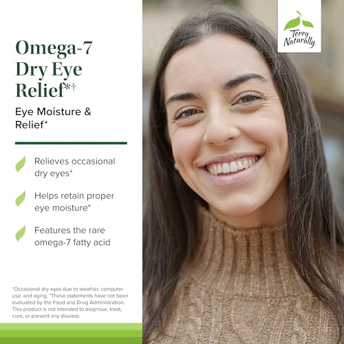 Terry Naturally Omega - Eye Moisture, Dry Eye Comfort - 60 Count | Eye Moisture, Dry Eye Comfort and Tear Production Support. 60 softgels.