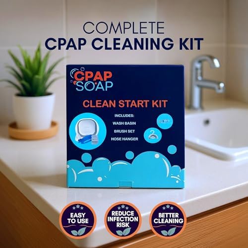 CPAP Cleaning Kit and Supplies for Mask, Hose, and Accessories - 1-Gallon Collapsible Wash Basin, 6ft Brush Set
