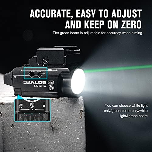 OLIGHT Baldr Mini 600 Lumens Compact Weaponlight with Green Beam