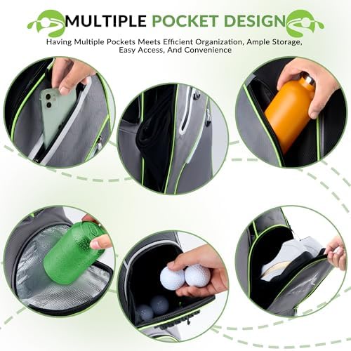 14-Way Golf Cart Bag, Full-Length Divider, Large Storage | Handles,Rain Cover,Multiple Pockets