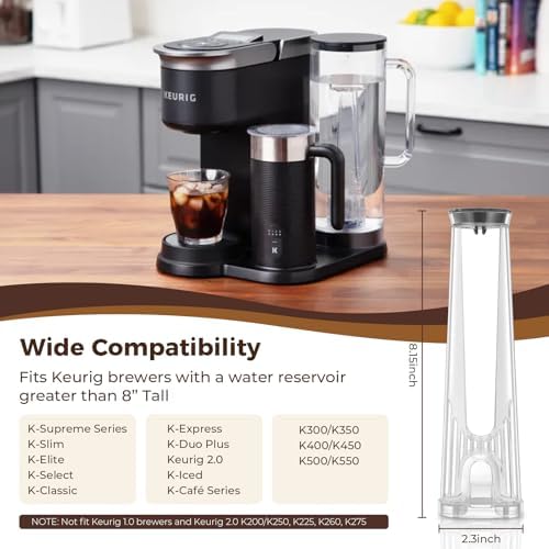 Water Filter Replacement Starter Kit for Keurig 2.0 | Tall Filter Holder and 3 Water Filters, Fits K-Classic, K-Express, K-Supreme, K-Slim, K-Iced