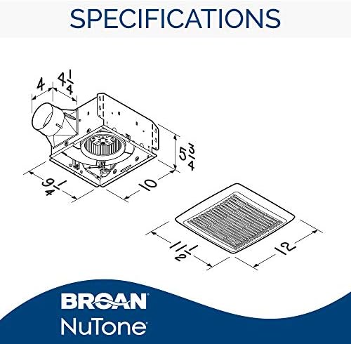 Broan-NuTone Bathroom Exhaust Fan, Easy Install, Powerful 110 CFM, Quiet 1.0 Sones, Energy Star