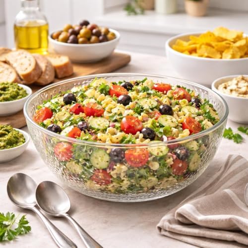 Lillian Collection Stunning Clear Plastic Round Hammered Bowl - 12" (1 Pc.) - Unique Textured Design - Perfect for Parties & Displays