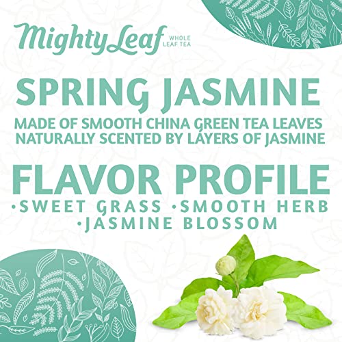 Mighty Leaf Green Tea Tropical – 100 Count Whole Leaf Green Tea Bags – Pyramid Sachets with Pineapple, Tropical Fruit & Floral Flavors – Antioxidant-Rich, Lightly Caffeinated