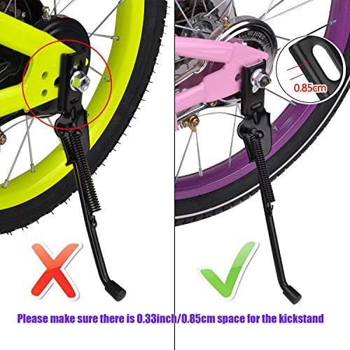 SEISSO Aluminium Alloy Foldable Kickstand for 12-18 Inch Bicycle, Mountain Bike, Road Bike - Black