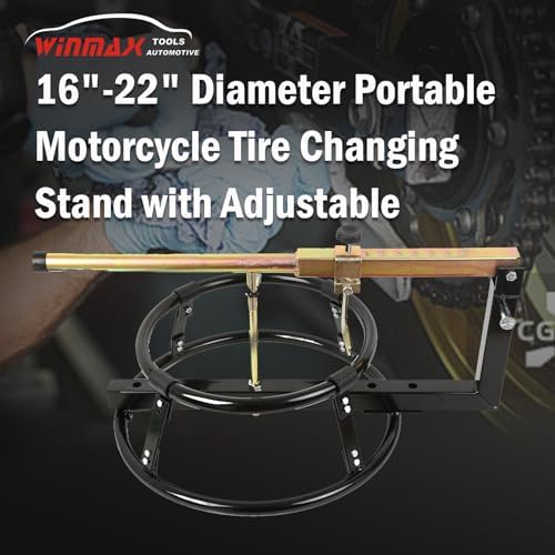 Tire Change Stand for 16" to 21" Tires, Portable Motorcycle Tire Changing Stand With Adjustable Bead Breaker Lever