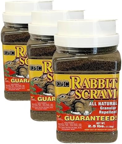 Rabbit Scram All Natural Granular Repellent - All-Natural, Animal, People and Pet Safe Granule (2.5 lb Shaker)