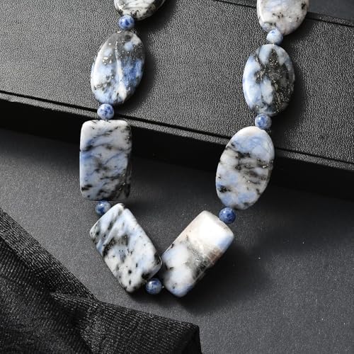 Sodalite 380.00 ctw Beaded Necklace in Platinum Over 20 Inches
