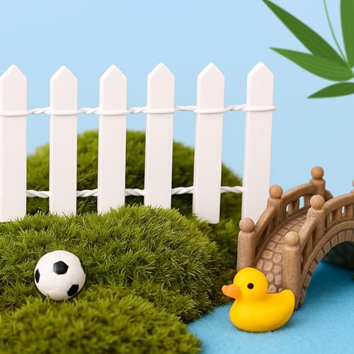 40 Inch Miniature Fairy Garden Fence, Trim for Plant Pot Decor | Micro-Landscape Ornament Small Flower Pot Best Decor Christmas Crafts