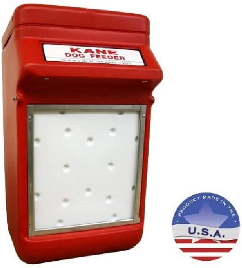 KDF Wall Mount Auto-Shut Dog Feeder, 25 lb Capacity, Bulk Pet Food Dispenser