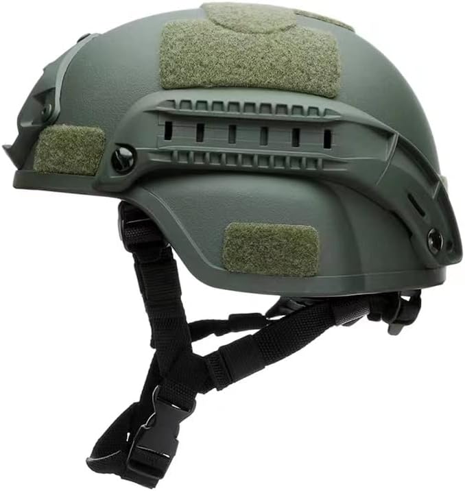 Airsoft MICH 2000 ACH Tactical Helmet with Clear Visor NVG Mount and Side Rail