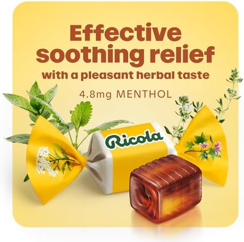 Ricola Original Herb Cough Drops - 45 Count | Made with Menthol - Cough and Sore Throat Relief - Herbal Throat Lozenges