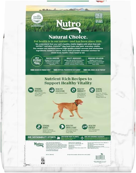Nutro Natural Choice Adult Dry Dog Food, Chicken & Brown Rice Recipe, 5 lb | Non-GMO, Real chicken #1 ingredient, no corn, wheat, soy or chicken by-product meal, supports skin & coat/digestion/immunity