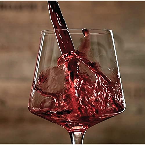 Crystal Wine Glasses Set 6, Red White Wine Large Glasses - 100% Lead-Free Glass - Pinot Noir - Burgundy - Bordeaux - 20.5-ounce