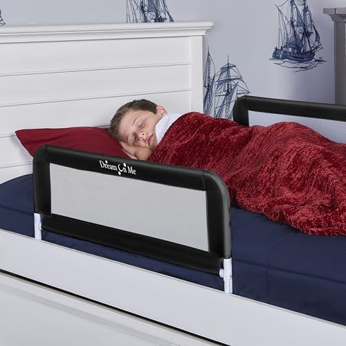 Dream On Me Lightweight Mesh Security Adjustable Bed Rail Double Pack with Breathable Mesh Fabric in White, 2 Count (Pack of 1)