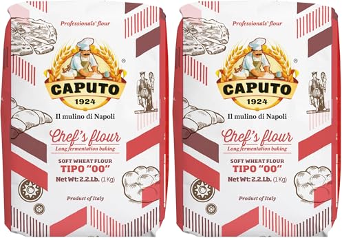 Antimo Caputo Chef's Flour 2.2 LB - Italian Double Zero 00 - Soft Wheat for Pizza Dough, Bread, & Pasta