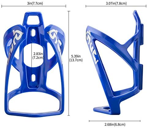 Suruid Bike Water Bottle Cage Ultra-Light Bicycle Bottle Holder Universal Bike Cup Holder Rack for Bicycle, Cycling, MTB, Road/Mountain Bikes 2 Pack - Black