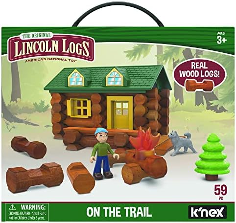 Lincoln Logs-On The Trail Building Set-59 Pieces-Real Wood Logs - Ages 3+