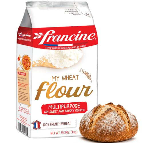 Francine T65 All-Purpose French Flour, Unbleached, 10% Protein, 2.2lb (2-Pack)