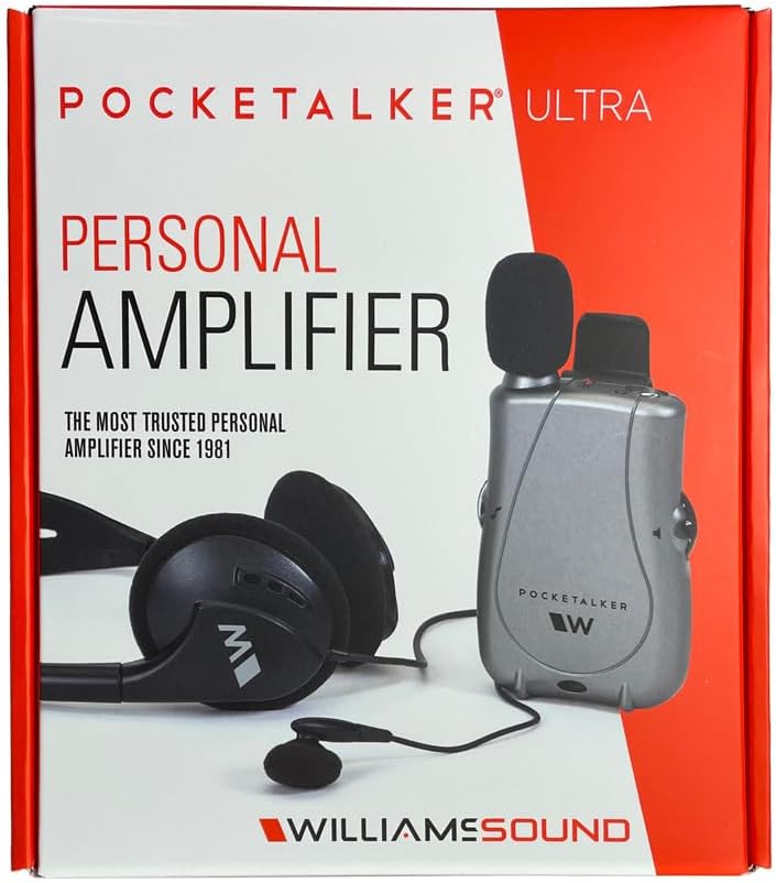 Williams Sound PockeTalker Ultra DUO Sound Amplifier with Headphone & Earbud