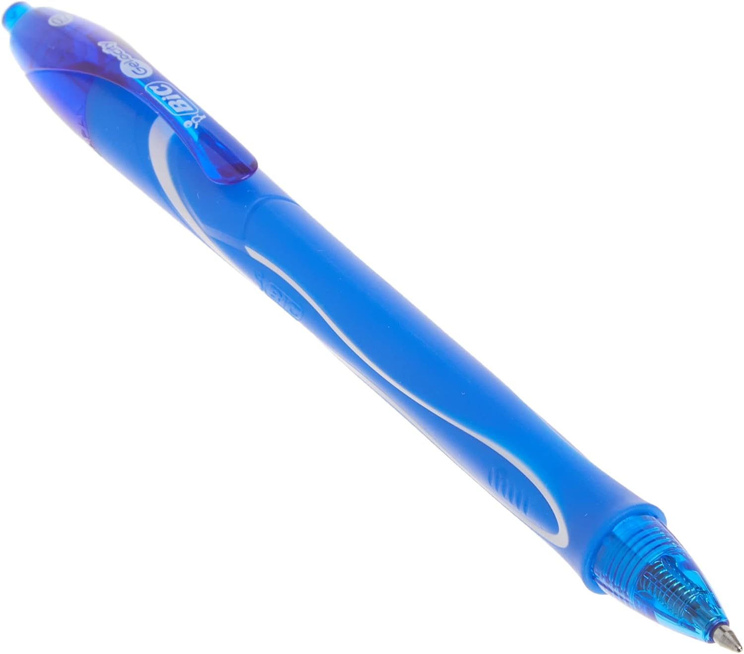 BIC Gelocity Quick Dry Black Gel Pens, Medium Point, 0.7 mm, 12-Count | Quick Dry Ink Resists Smearing | Full-Length Comfort Grip | Ideal for Students and Teachers | 12 Pens in Pack