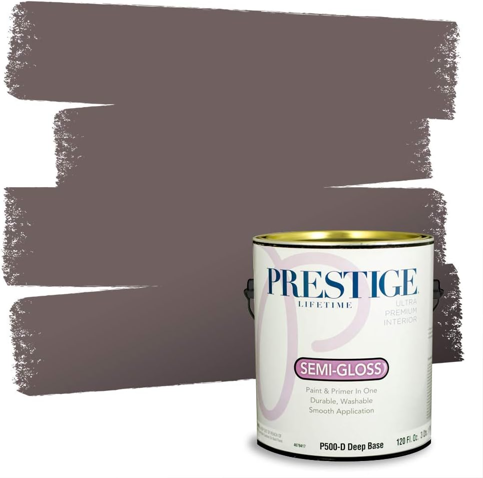 PRESTIGE Paints Exterior Paint and Primer In One, 1-Gallon, Satin, Comparable Match of Sherwin Williams* Socialite*