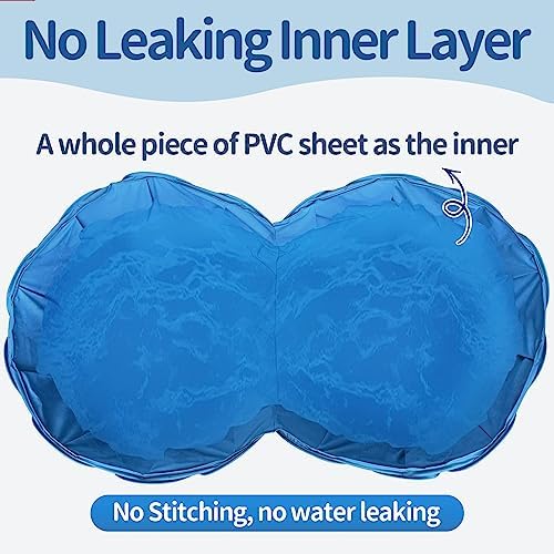 Alvantor Pet Swimming Pool Dog Bathing Tub Kiddie Pools Cat Puppy Shower Spa Foldable Portable Indoor Outdoor Pond Ball Pit 63"x12" Patent Pending