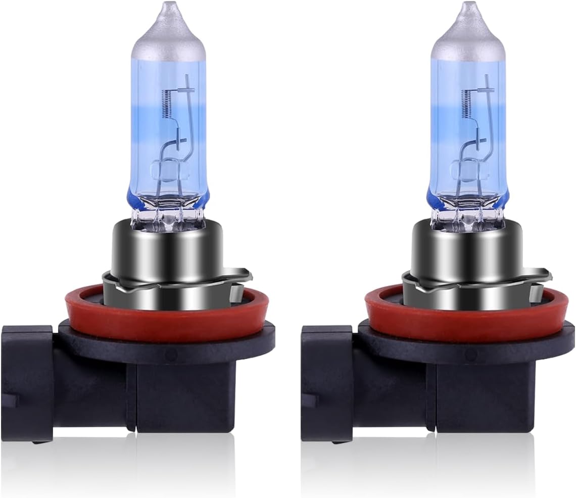 NEWBROWN H11 Headlight Bulb Halogen 5000K Super White Light Long Life Replacement PGJ19-2 12V/55W (H11, 2 Pack)