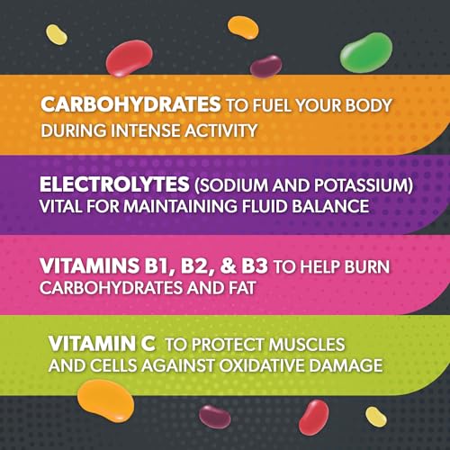 Jelly Belly Sport Beans - Energizing Jelly Beans - Assorted Flavors, 24 x 1 Ounce Bags | sports-nutrition-endurance-and-energy-chews