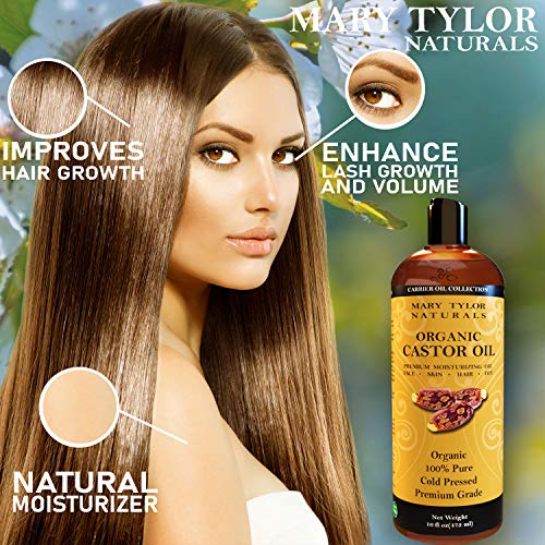 Mary Tylor Naturals Castor Oil 16 oz — Pure and Natural Cold Pressed, Hexane Free
