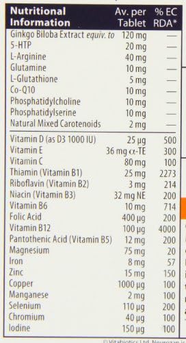 Vitabiotics Neurozan Capsules 30 Capsules
