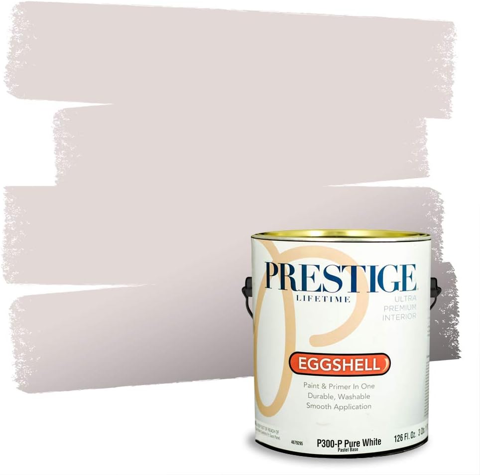 PRESTIGE Paints Exterior Paint and Primer In One, 1-Gallon, Satin, Comparable Match of Sherwin Williams* Socialite*