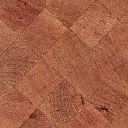 John Boos CCB Series Square Wooden Maple Cutting Board 12”x12” – 3” Thick, 13-lb Reversible Butcher Block with End-Grain & Finger Grips – Made in the USA
