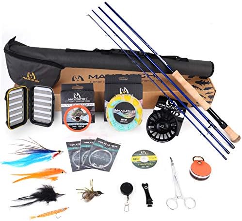 M MAXIMUMCATCH Maxcatch Predator Big Game and Saltwater Fly Fishing Rod: 7'11''/9'/9'2''/10', 4-Piece, 8/9/10/11/12 Weight
