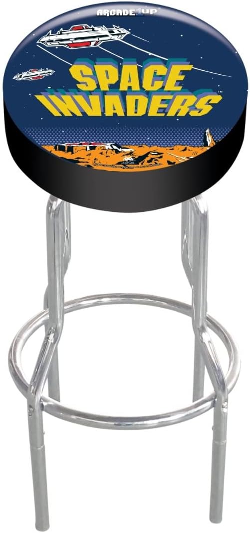 ARCADE1UP Stool Adjustable Height 21.5 inches to 29.5 inches (Space Invaders)