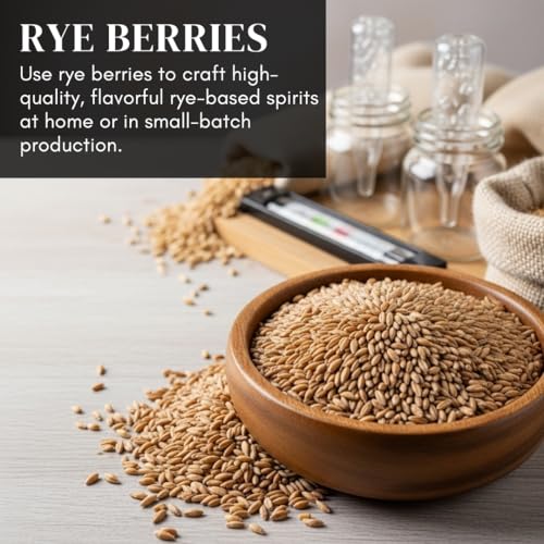 4 Pounds Rye Berries – Non-GMO Whole Rye Grain for Baking, Mushroom Spawn, Brewing & Distilling – Extra Clean, Resealable Bag, 100% USA Product